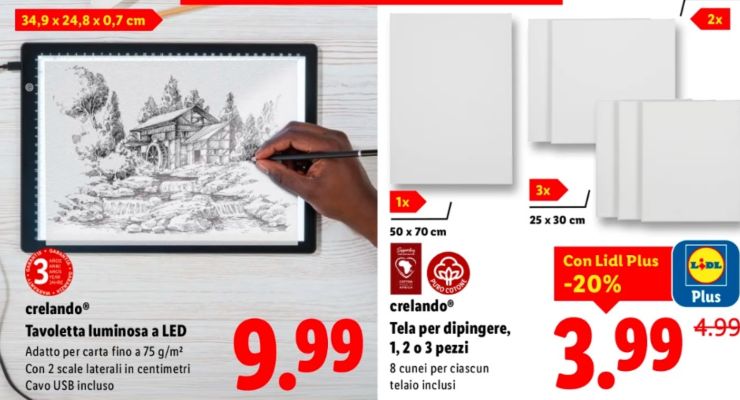lidl tavoletta led volantino 