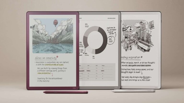 Immagine dei nuovi Kindle Scribe di Amazon