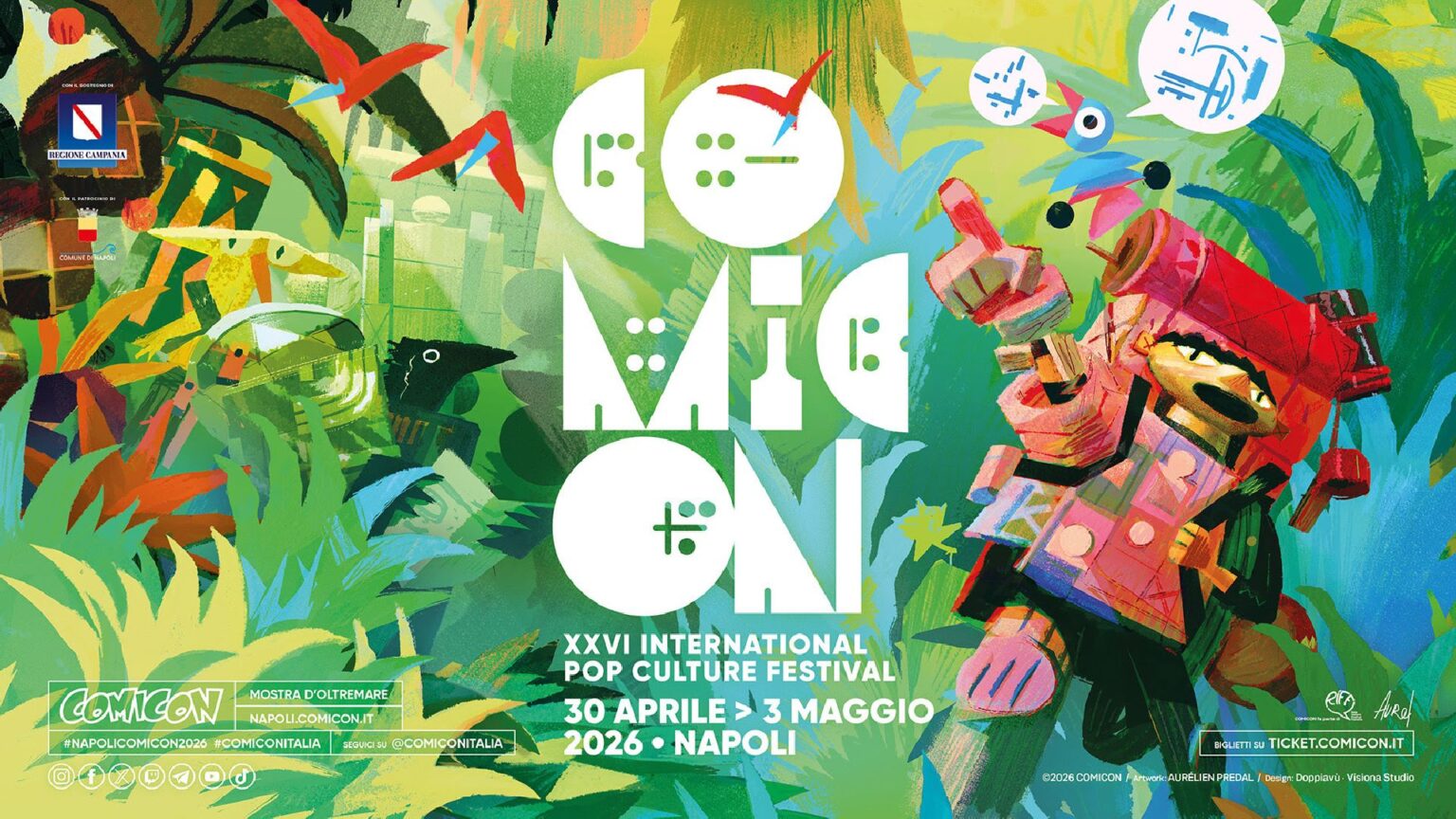 COMICON NAPOLI 2026: Annunciati i primi ospiti e prevendite aperte Napoli COMICON 2026