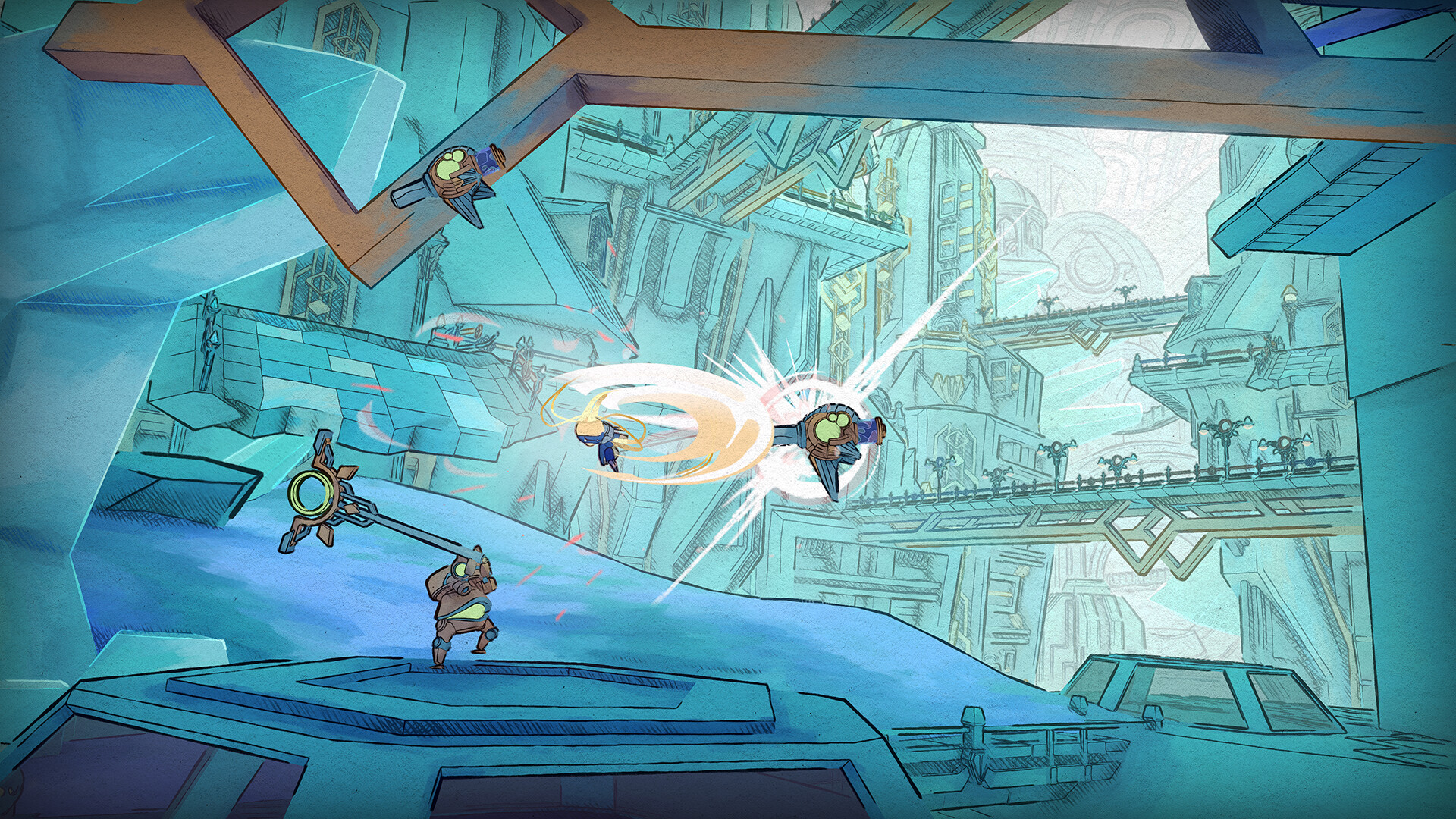 Una sequenza di gioco diMIO Memories in Orbit