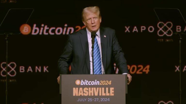 Trump confonde Islanda e Groenlandia: l’errore ripetuto più volte in diretta che fa impazzire i social Trump alla conferenza bitcoin a Nashville 2024 fonte: YouTube