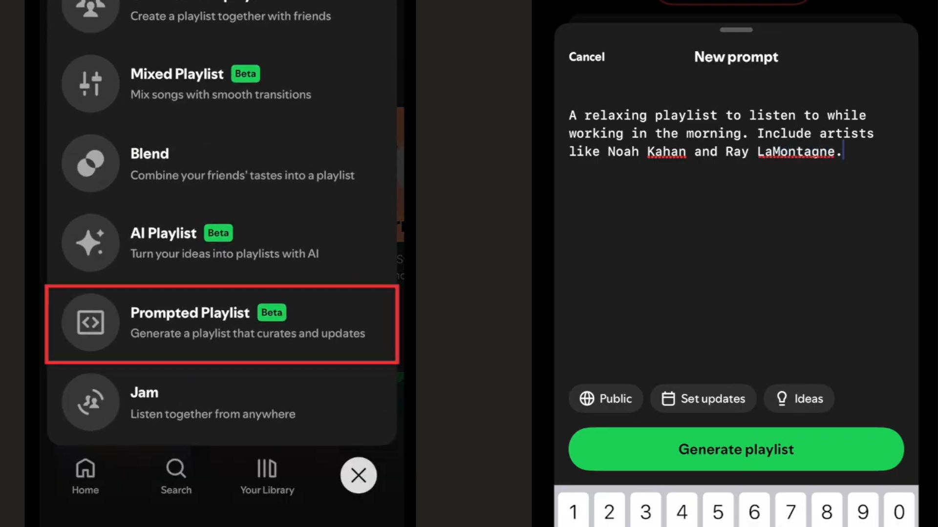 Spotify Prompted Playlist