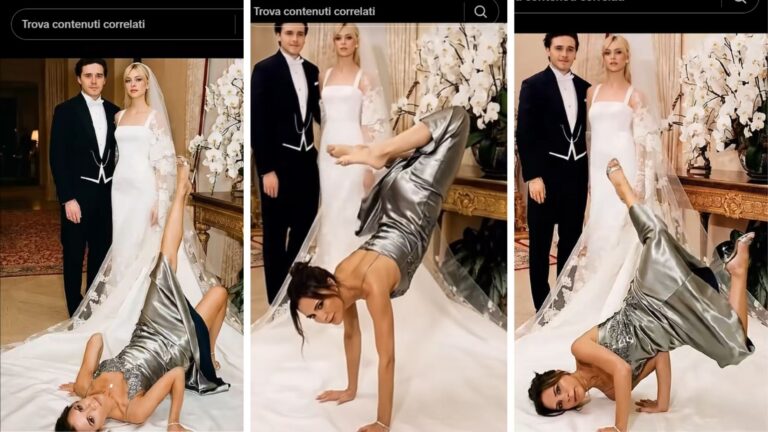 Il ballo inappropriato di Victoria Bechkam che ha incendiato il web: meme, AI e parodie Victoria Beckham al matrimonio del figlio”: parodie e video con l’AI