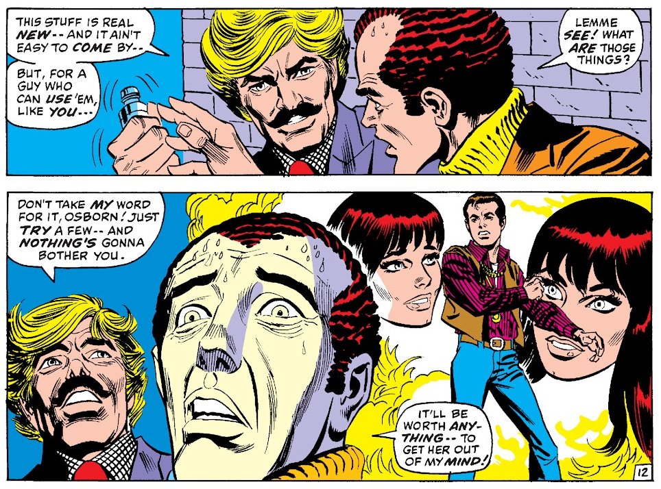 Harry Osborne vittime della droga -