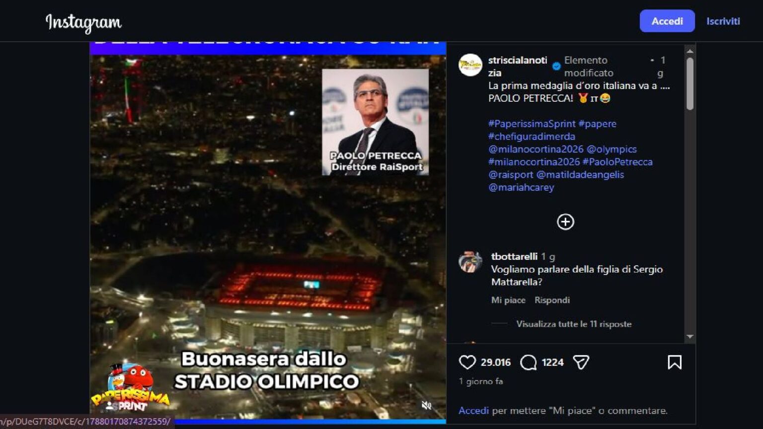 Gaffe di Paolo Petrecca