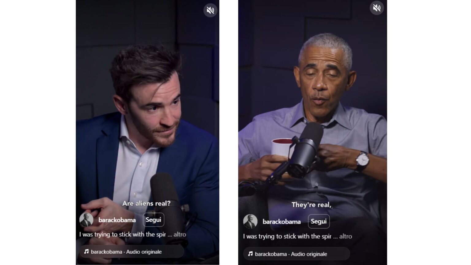 Obama durante un'intervista