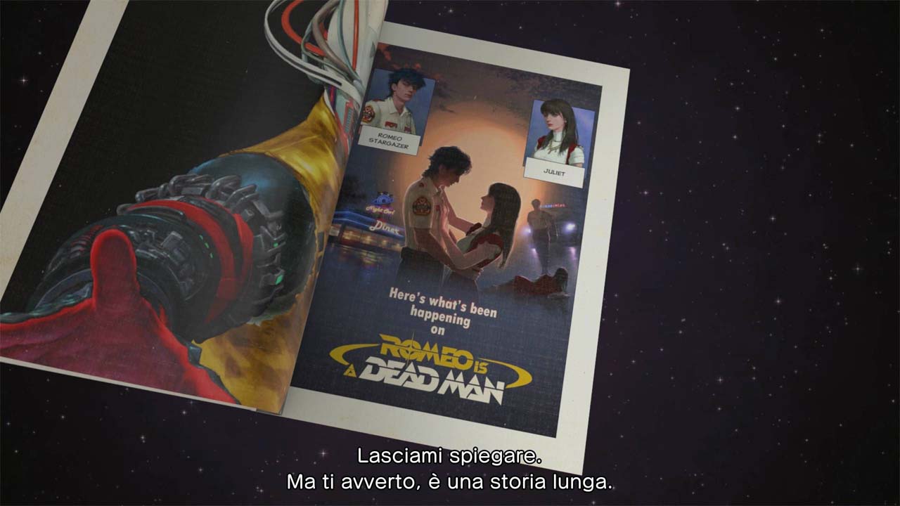 Una cutscene in stile graphic novel del gioco