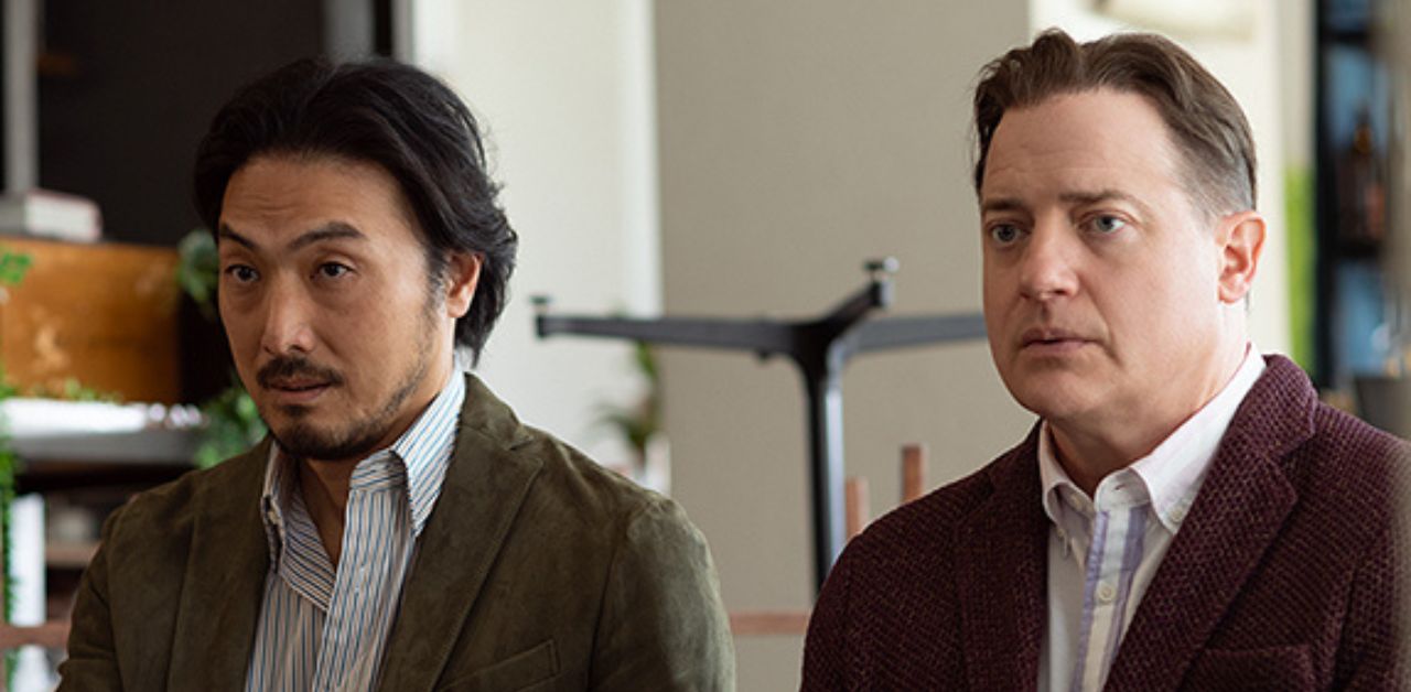 Brendan Fraser e Takehiro Hira in una scena di Rental Family