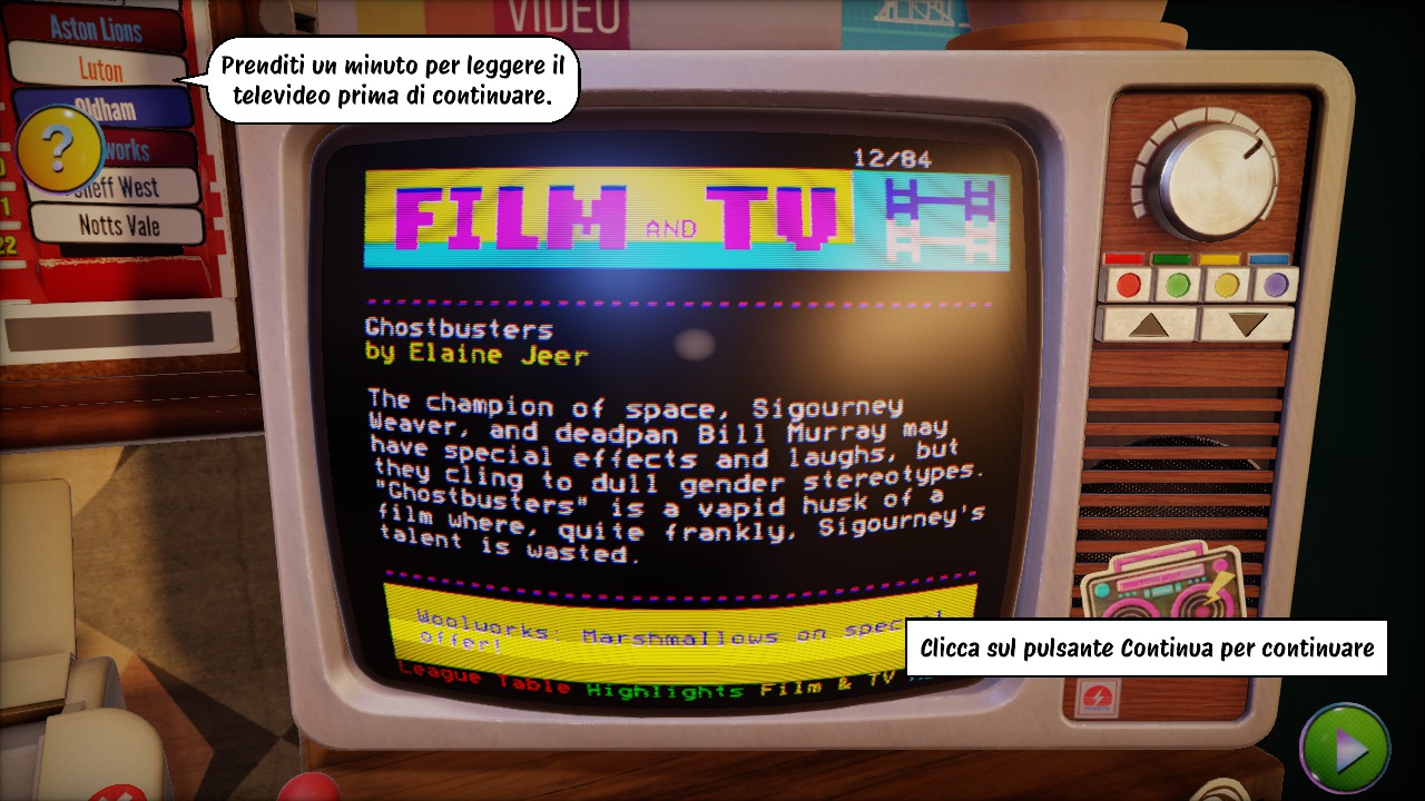 Consultazione del televideo su Nutmeg