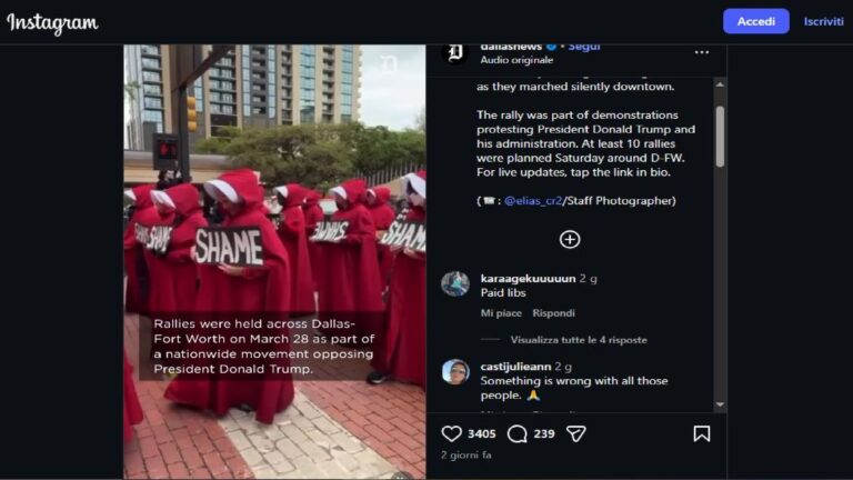 Proteste No Kings in USA - Instagram