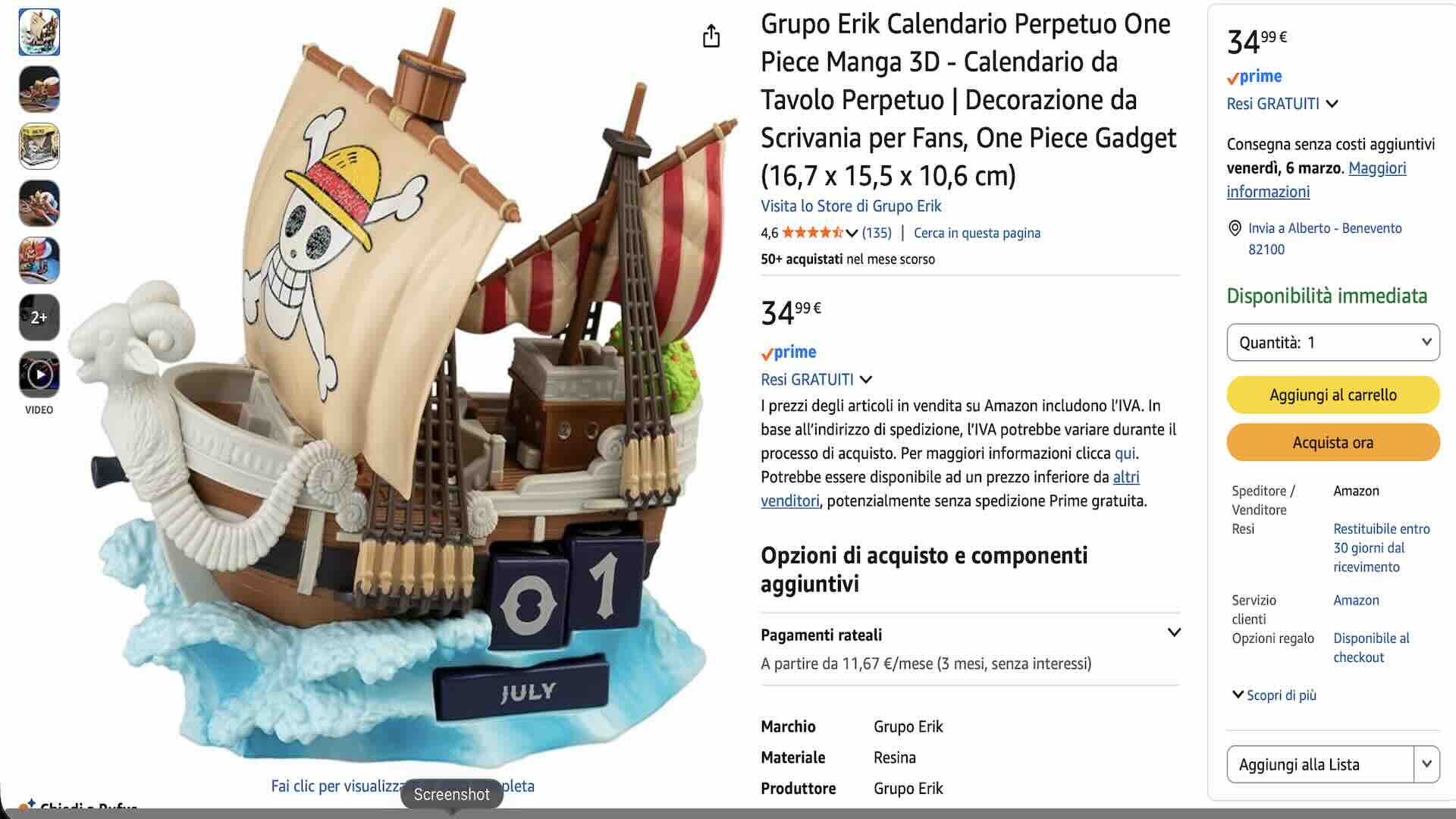 One Piece su Amazon