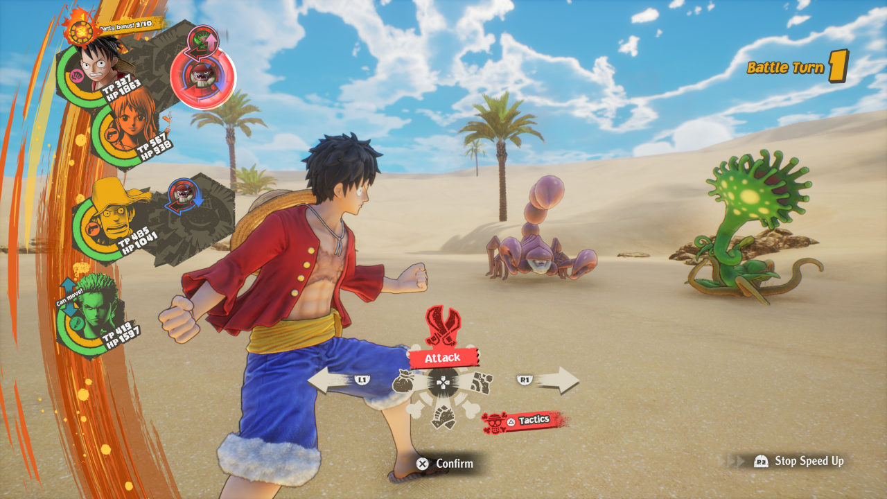 Una sequenza di gioco di One Piece Odyssey