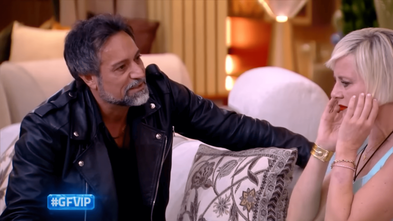 Pietro delle Piane e Antonella Elia al Grande Fratello VIP fonte: YouTube