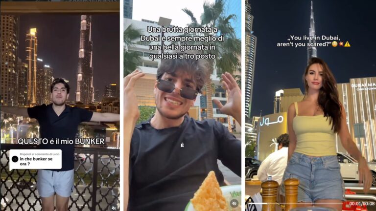 Influencer a Dubai: tra attacchi missilistici e difesa del brand. Gli utenti non ci stanno: “Benvenuti nel mondo reale” Gli Influencer a Dubai