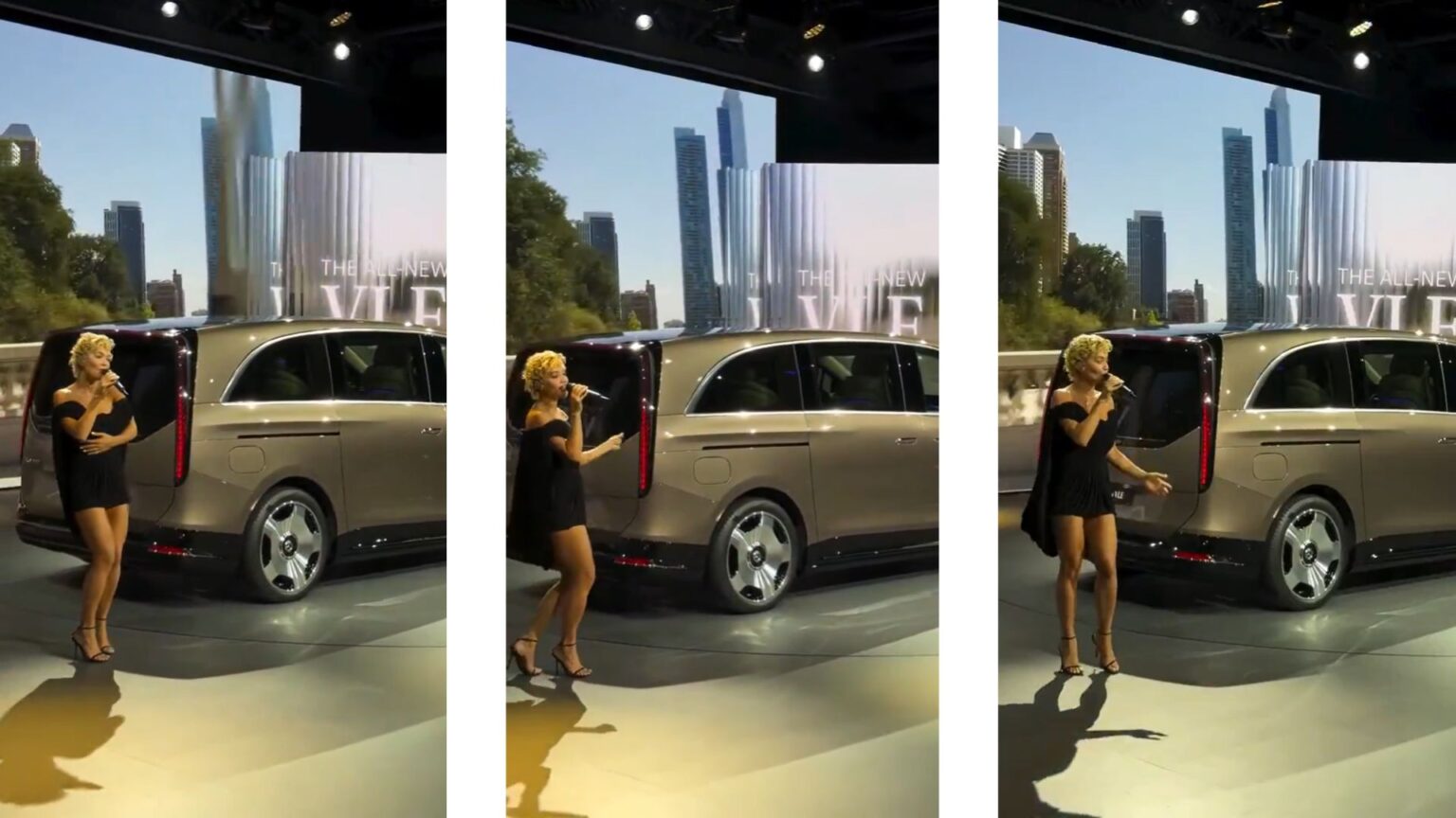 Rita Ora si esibisce a uno evento di Mercedes-Benz