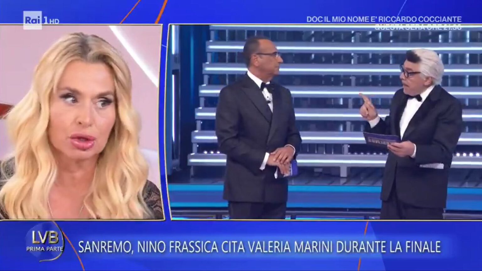 Valeria Marini piange per la battuta di Frassica