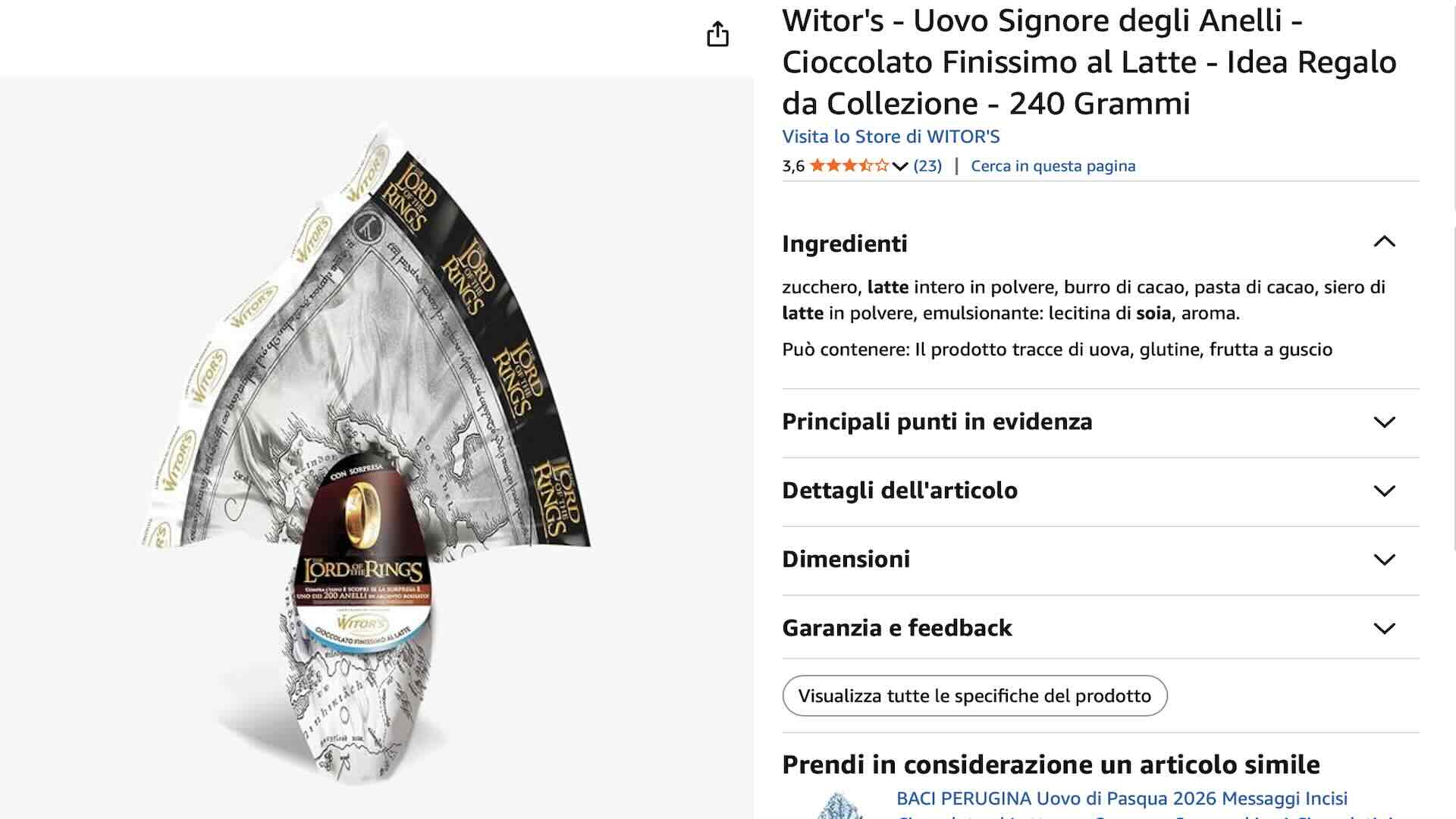 Uovo di Pasqua de Il Signore degli Anelli