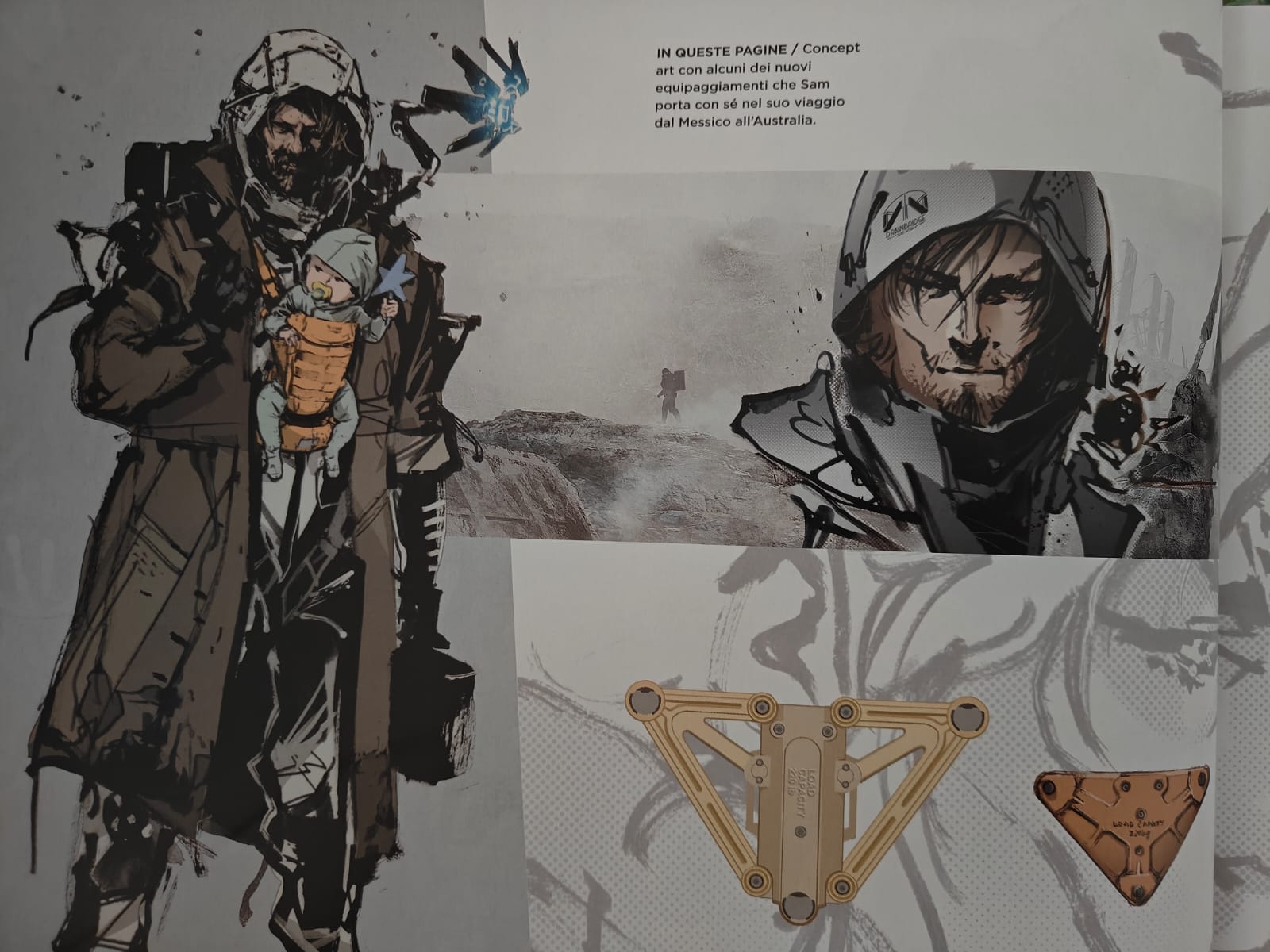Bozzetti di Sam in L'arte di Death Stranding 2