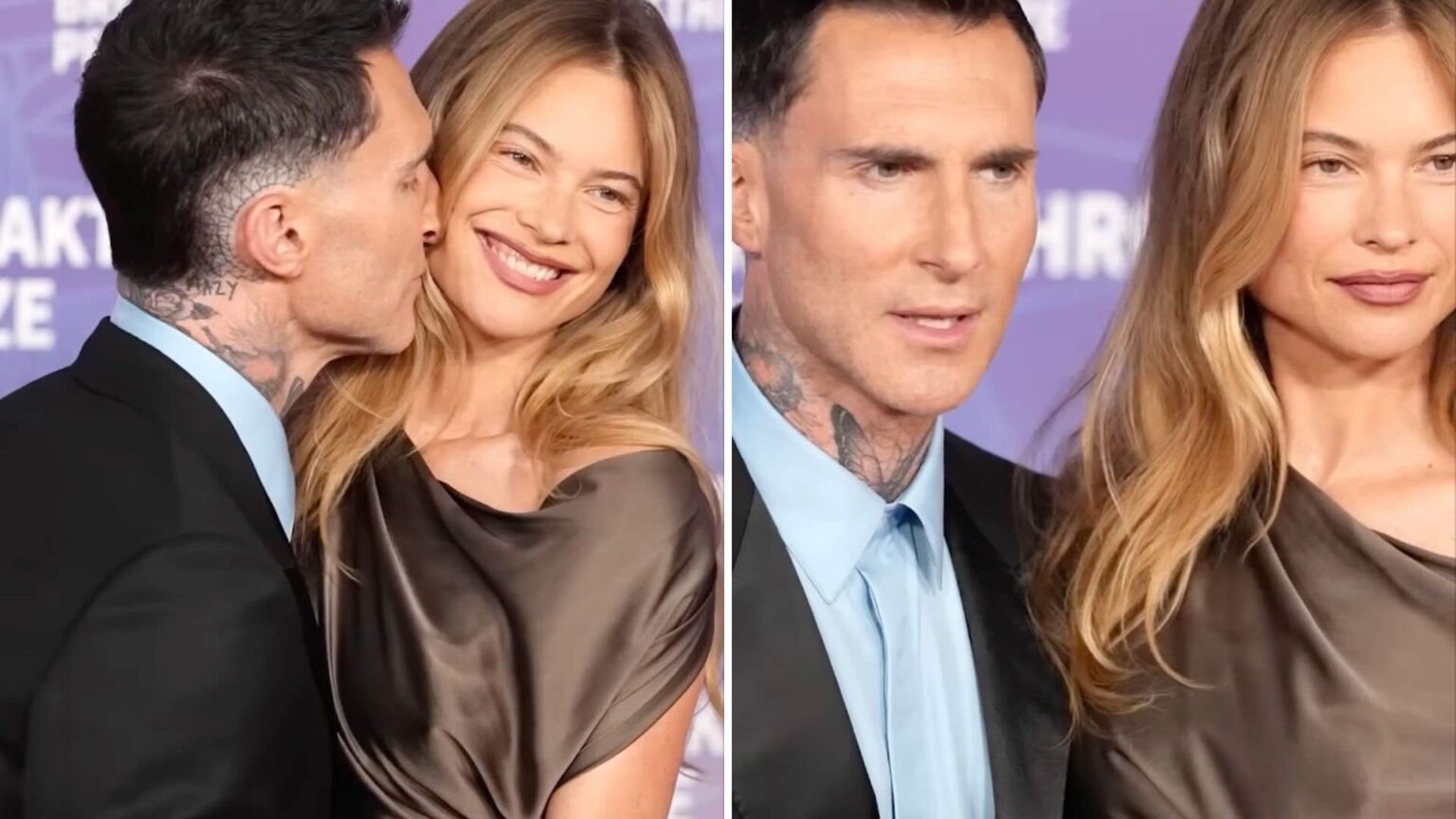 Adam Levine con la moglie