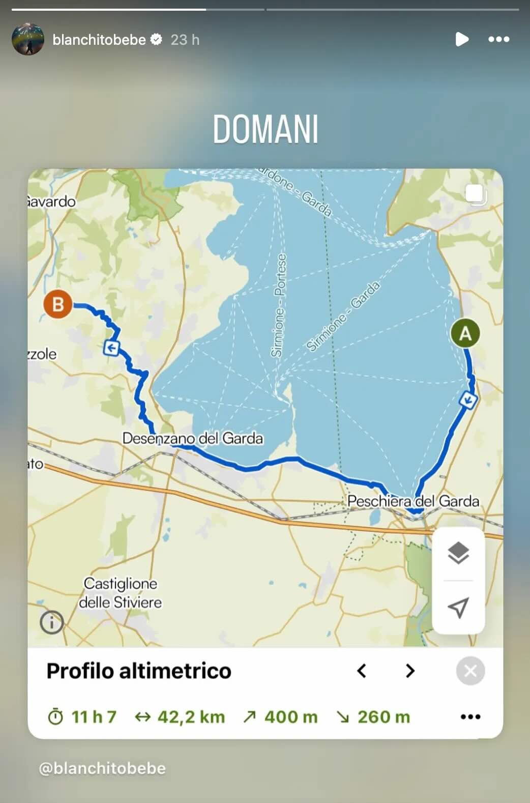 Il percorso di Blanco