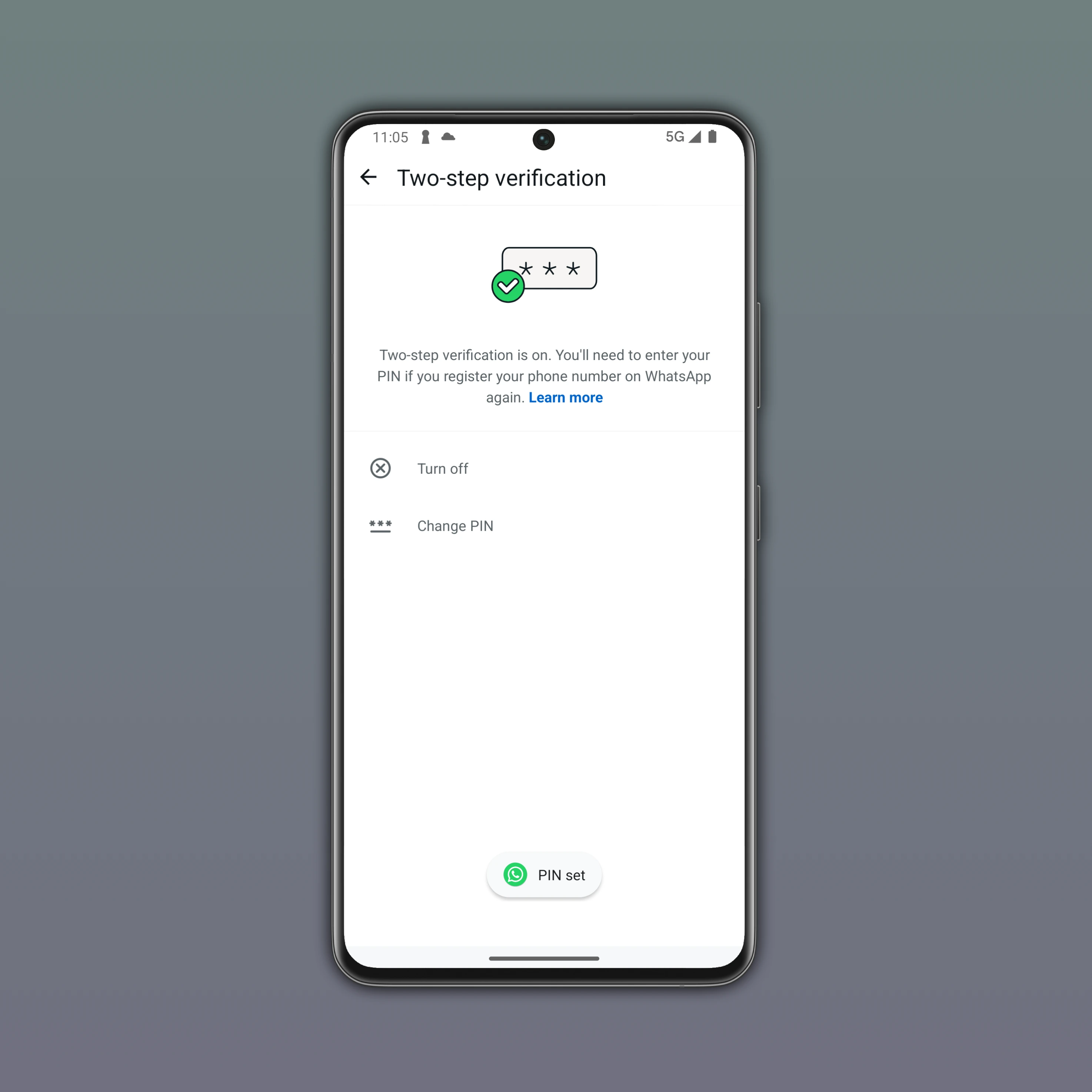 Inserire il pin su Whatsapp