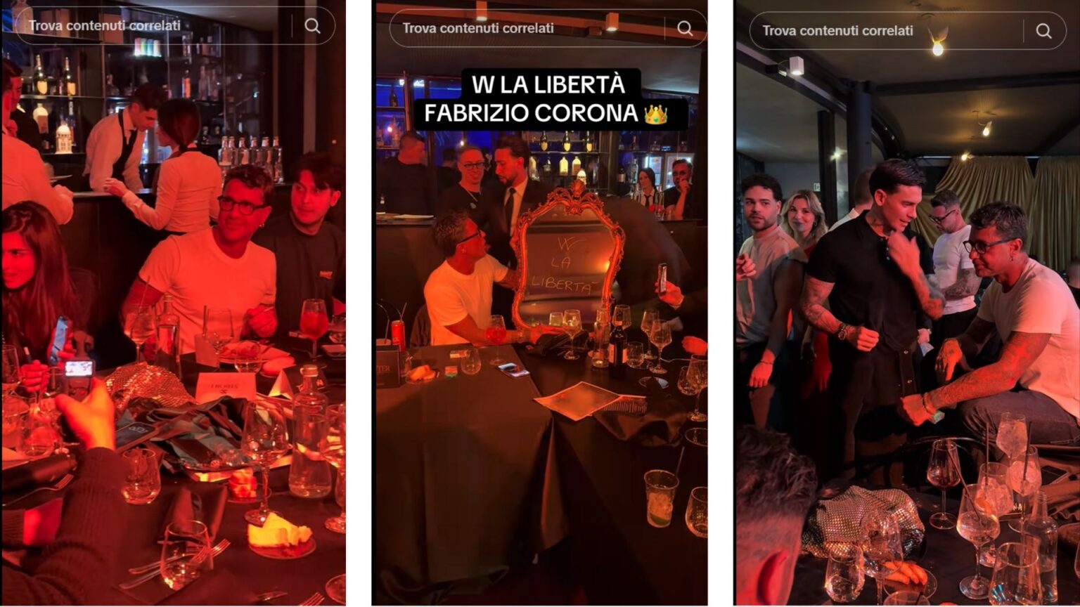 La festa per il compleanno di Fabrizio Corona