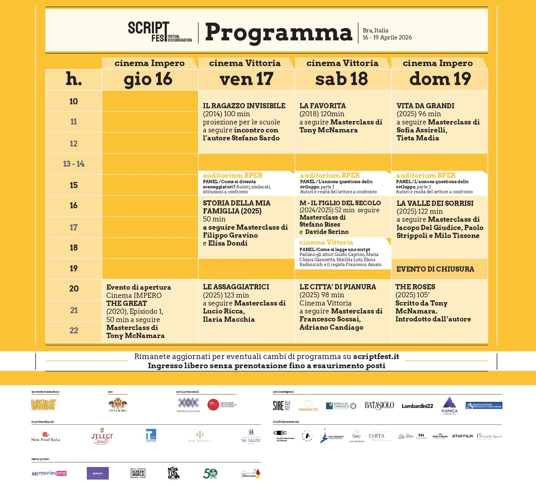 Festival degli Sceneggiatori -©Script Fest