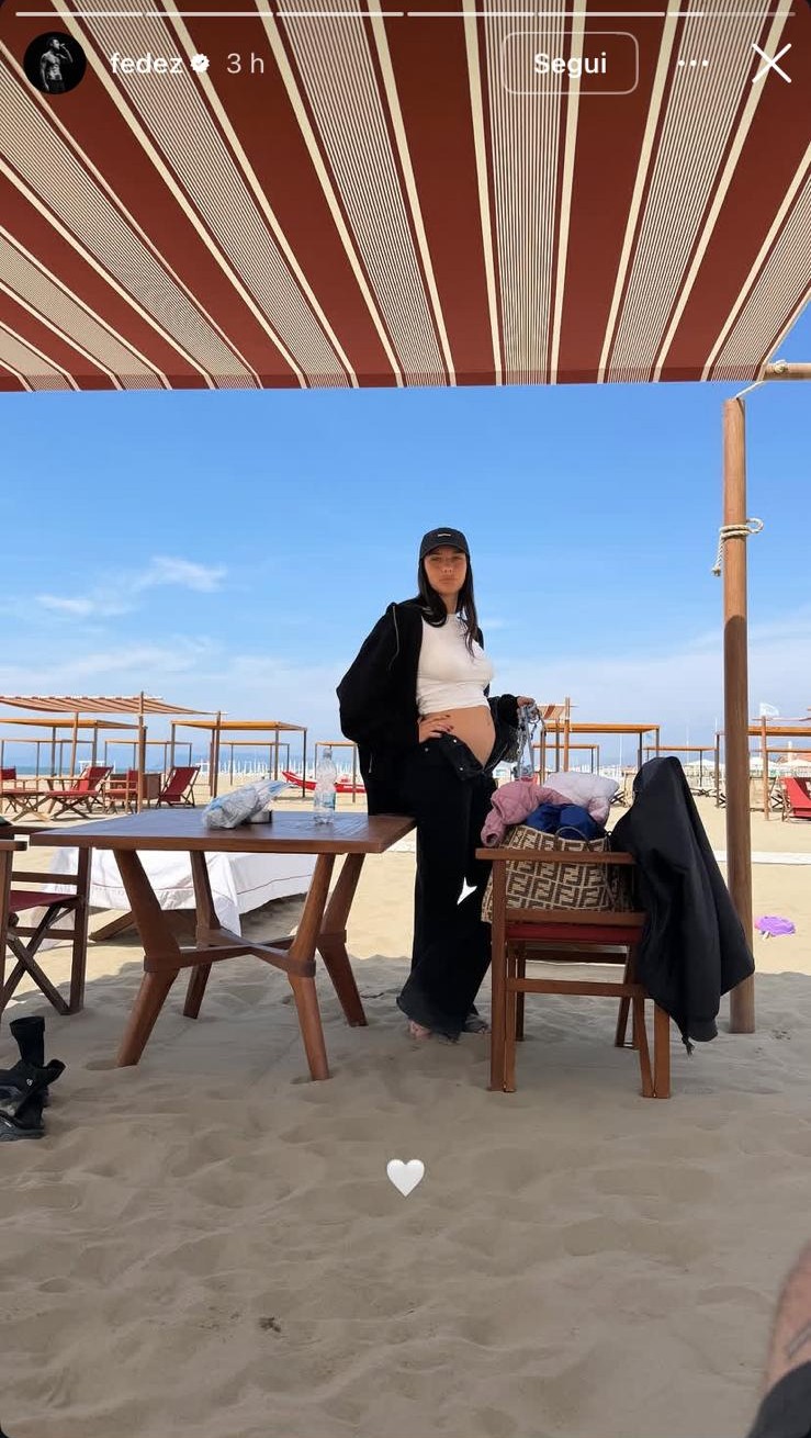 Storia Instagram di Fedez con Giulia Honegger incinta