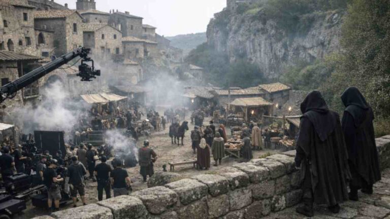 Pur essendo Roma il cuore pulsante della produzione, con le riprese principali svolte negli storici studi di Cinecittà, la scelta di altre location