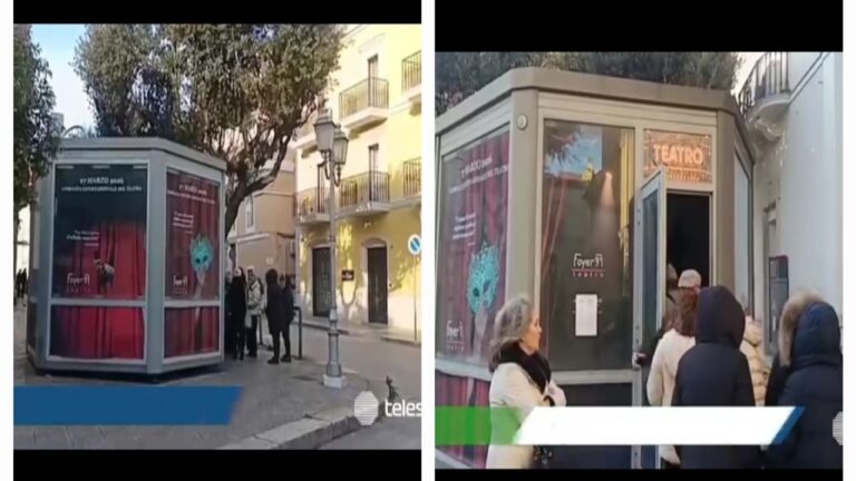 Ex edicola diventata un piccolo Teatro -Fonte: Facebook