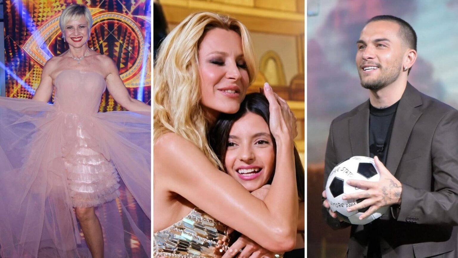 Antonella Elia con Adriana Volpe e Raul Dumitras