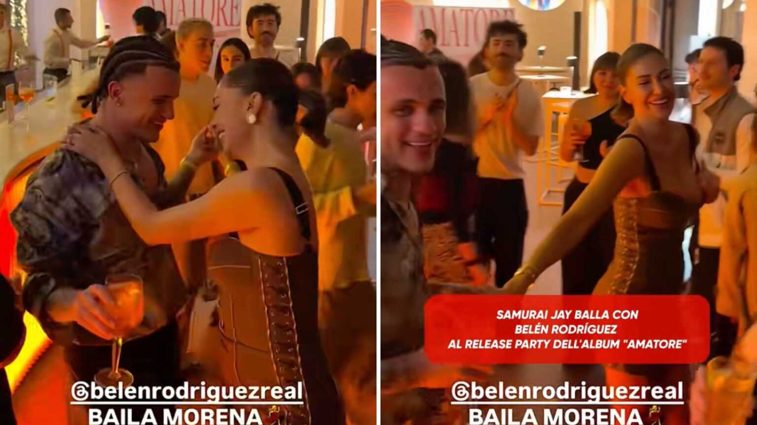 Prima dei giorni difficili, Belén si scatenava con Samurai Jay: il video sorprende i fan Belén Rodriguez balla con Samurai Jay
