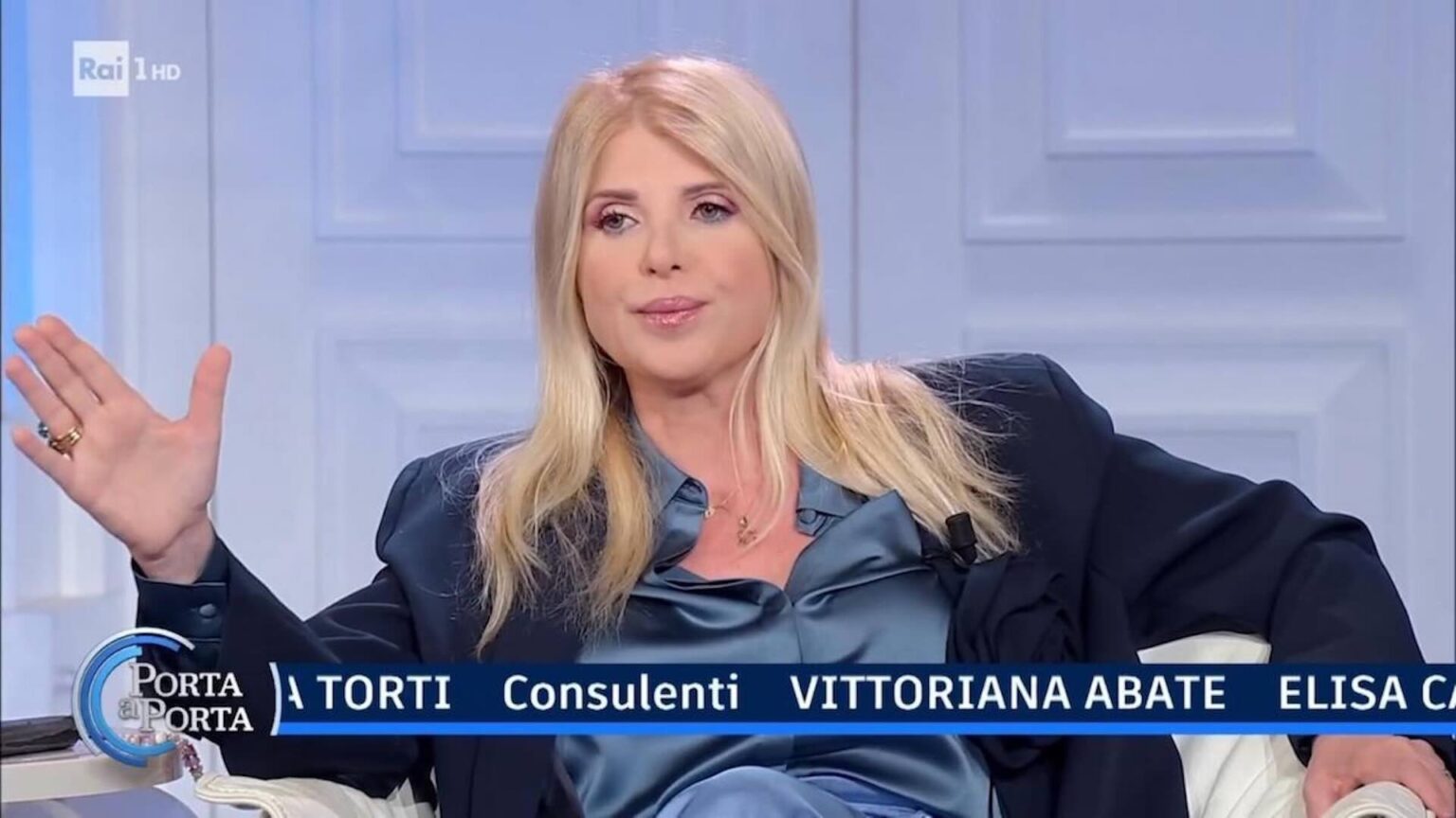 Concita Borrelli a Porta a Porta