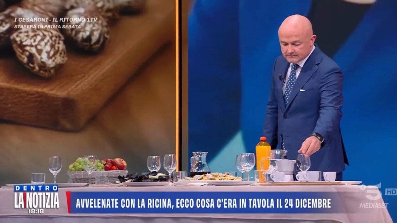 Gianluigi Nuzzi e la cena a Dentro la Notizia