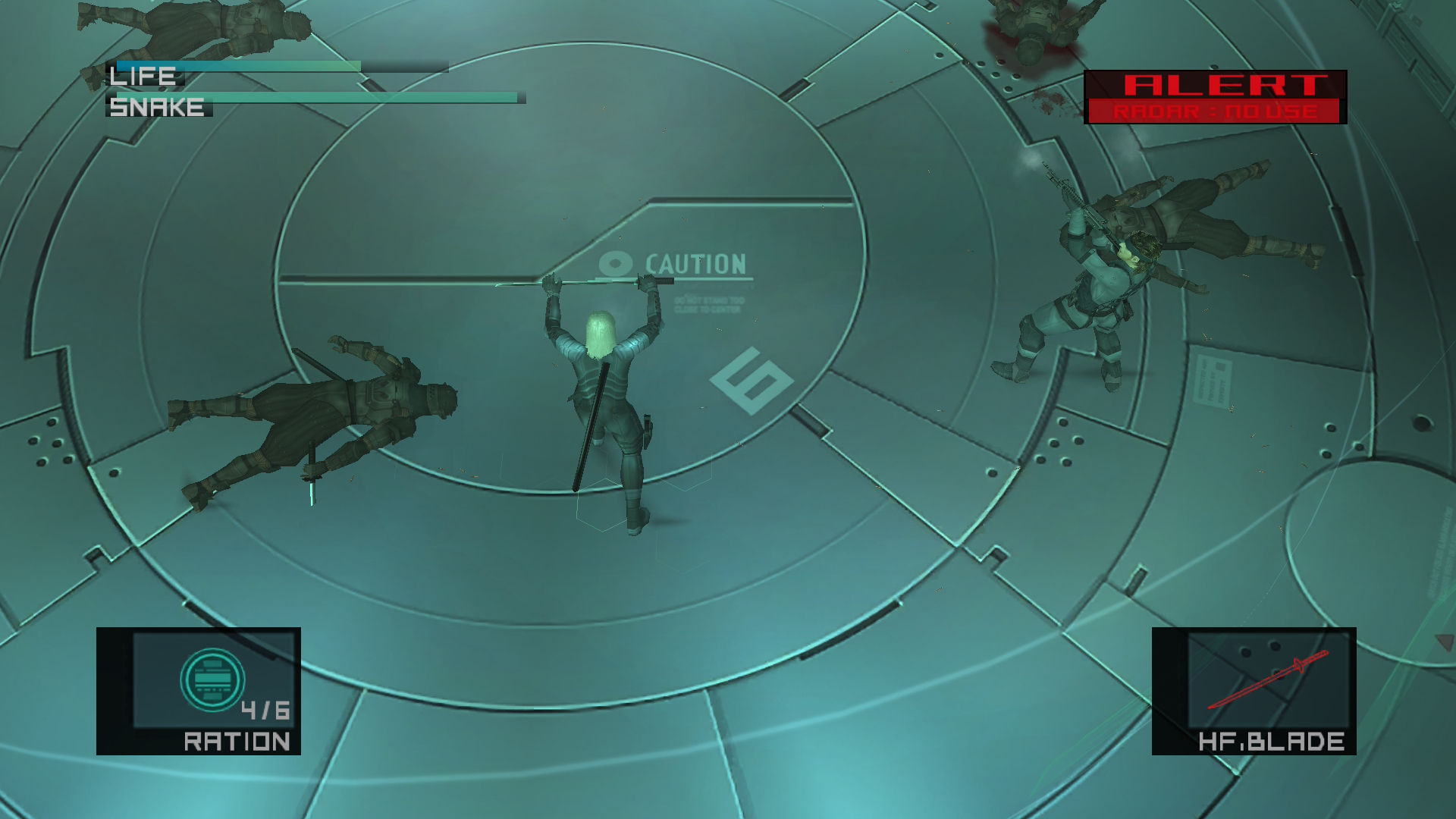 Una sequenza di Metal Gear Solid 2: Sons of Liberty