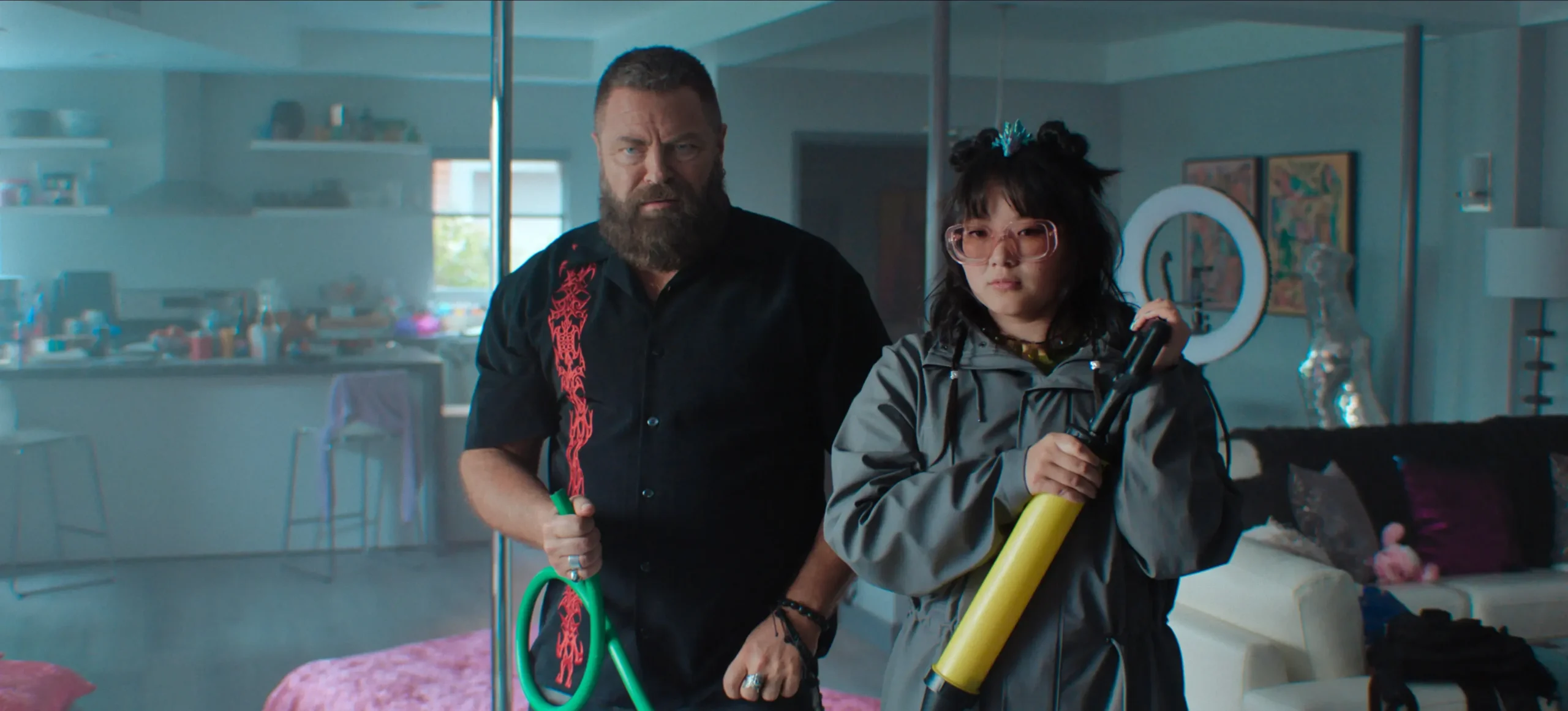 Nick Offerman e Thaddea Graham in Margo ha problemi di soldi