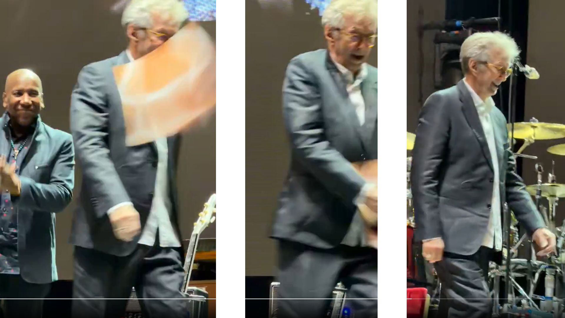 shock al concerto di eric clapton un vinile lo colpisce e lui interrompe lo show il web 232 indignato da Screenworld.it shock al concerto di eric clapton un vinile lo colpisce e lui interrompe lo show il web 232 indignato