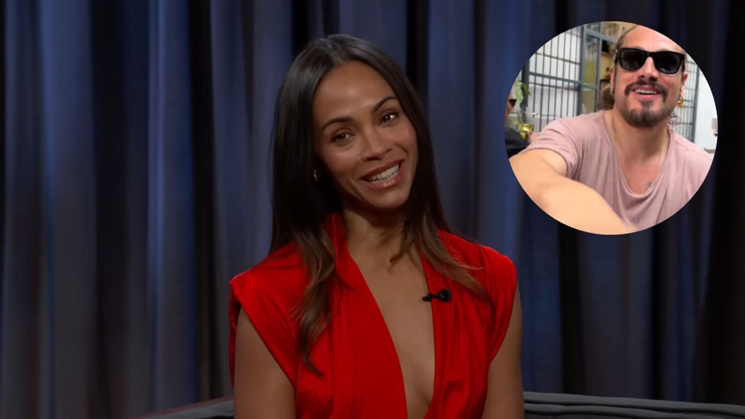 Zoe Saldana ordina una pizza con l'ananas in Italia, la reazione del marito è impagabile