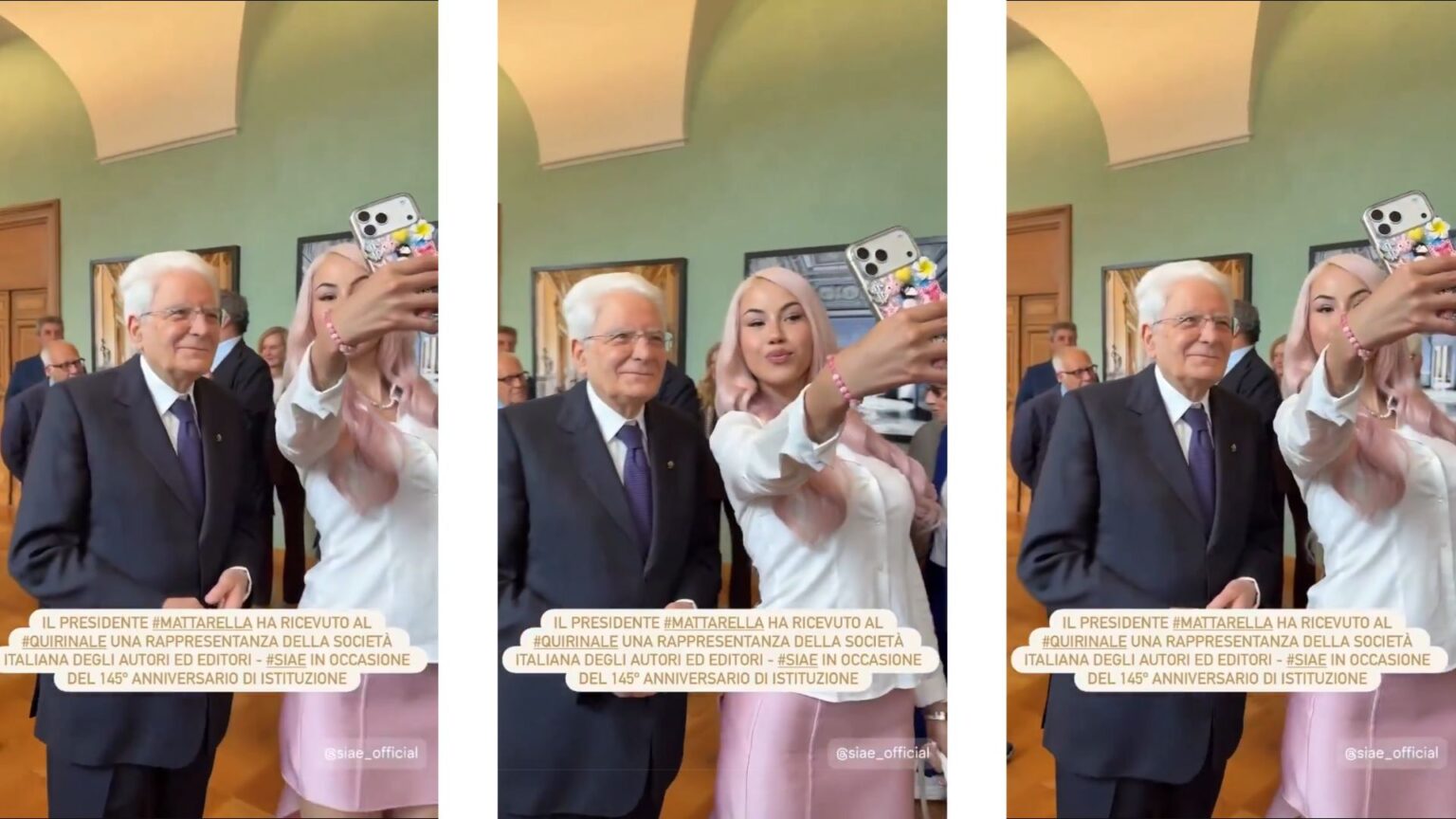 Anna Pepe e il selfie con il Presidente Mattarella