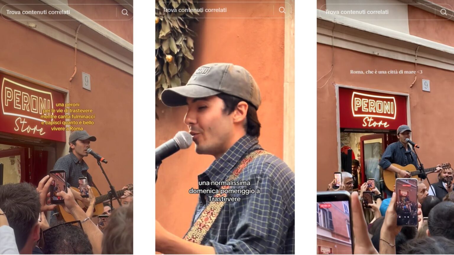 Fulminacci improvvisa un live a Trastevere