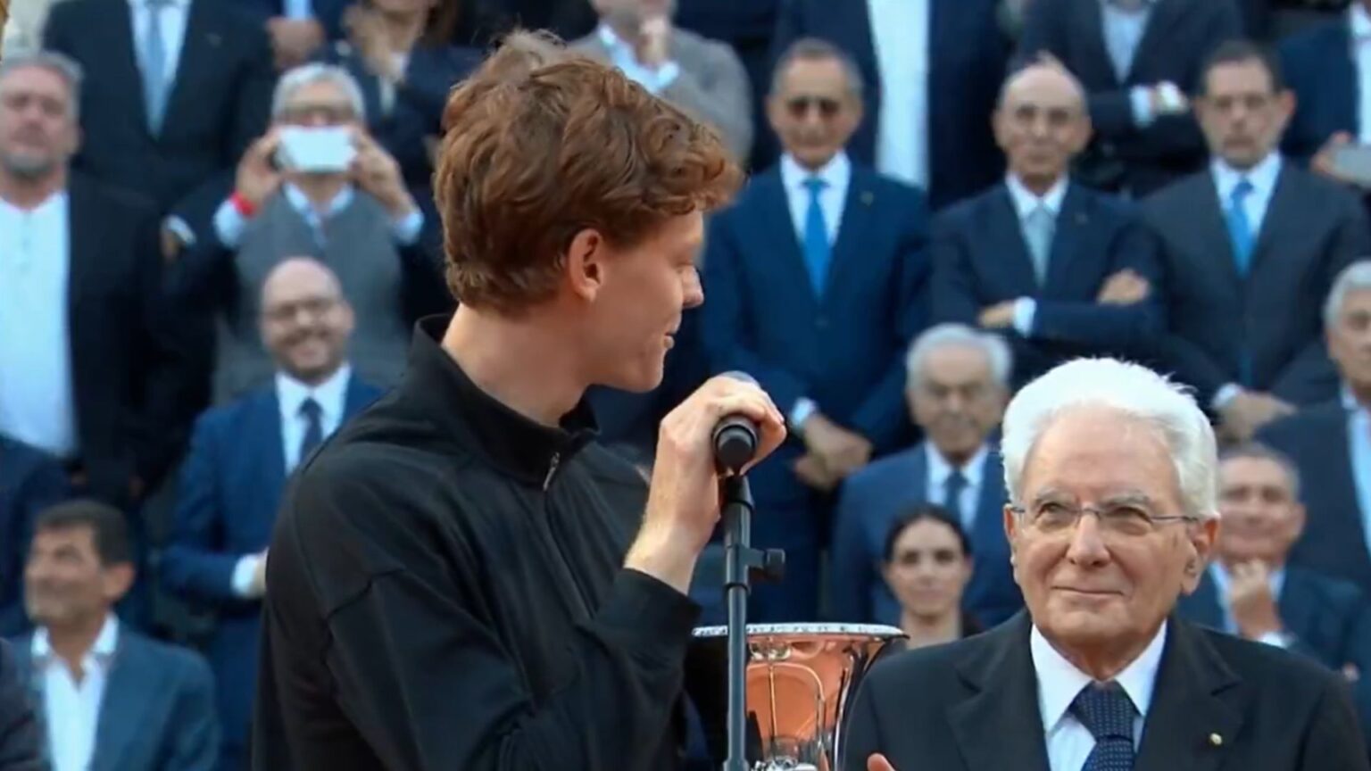 Sinner e la gaffe con Mattarella