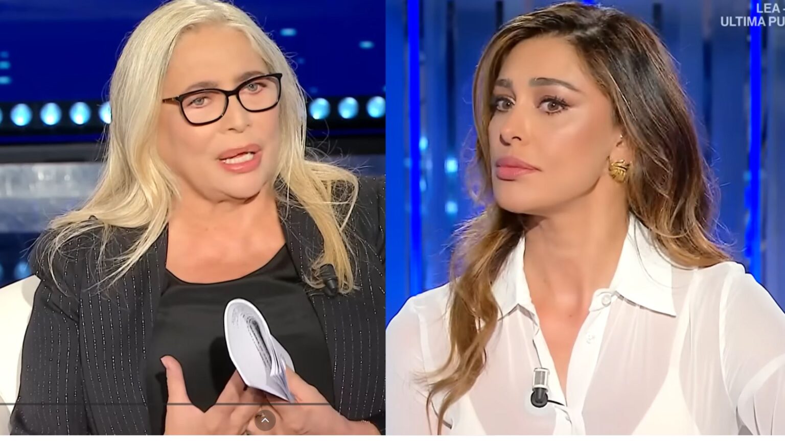 Mara Venier e Belen durante un'intervista