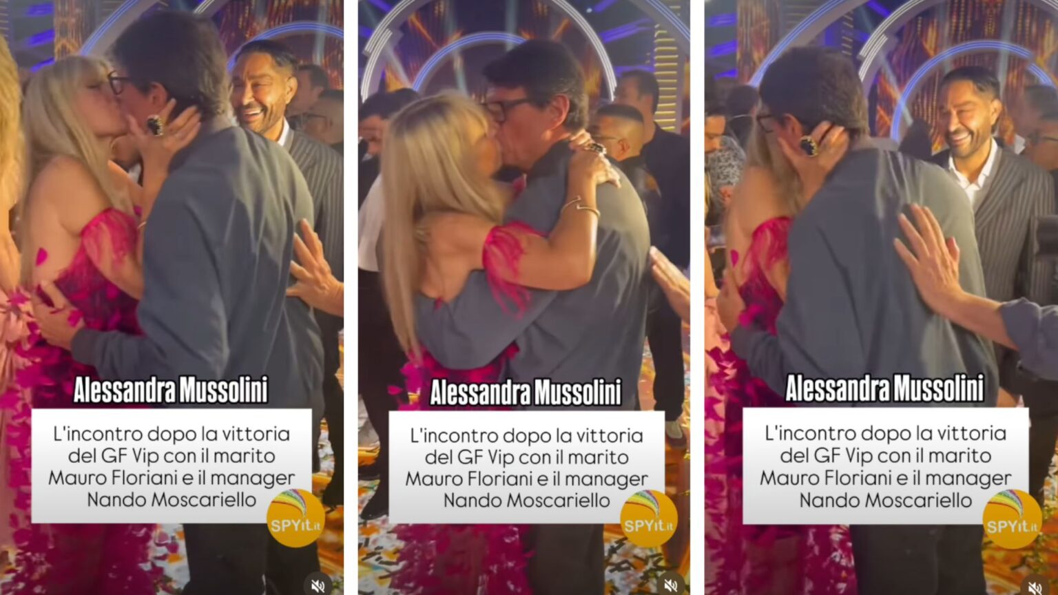 Alessandra Mussolini e quel bacio al marito di cui non ha parlato mai: ecco tutto quello che non sai su Mauro Floriani Alessandra Mussolini bacia suo marito dopo aver vinto il GF