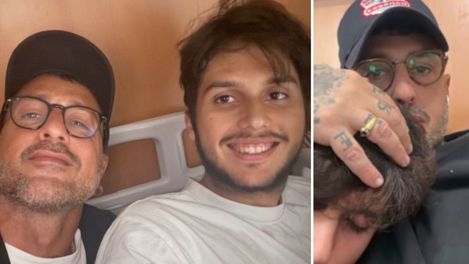 Fabrizio Corona con suo figlio