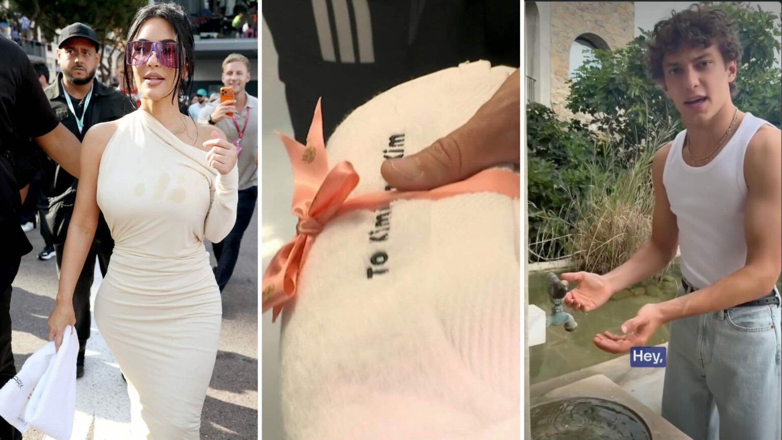 Kim Kardashian prende l’asciugamano di Kimi Antonelli
