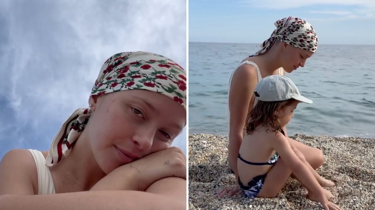 Natalia Paragoni sulla spiaggia