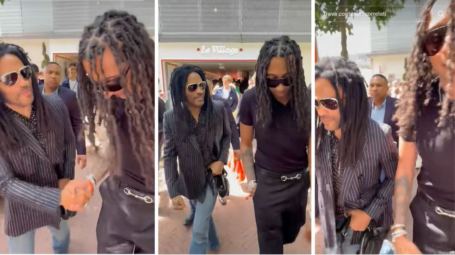 Il video diventato virale di Ghali con Lenny Kravitz a Parigi che tutti stanno guardando in questo momento Ghali e Lenny Kravitz