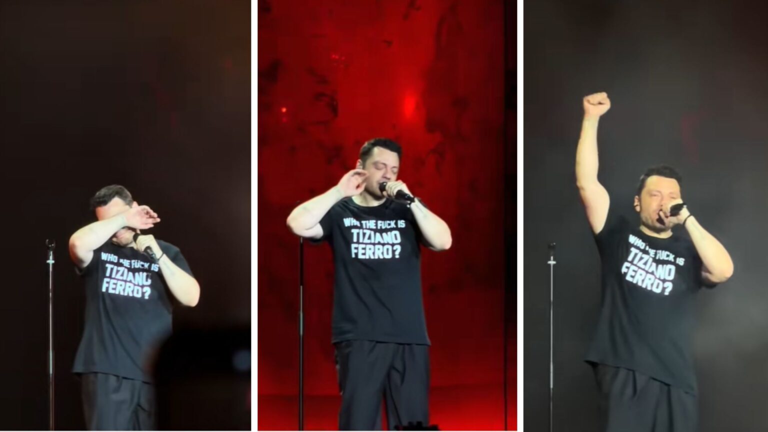 Tiziano Ferro piange mentre canta "La Fine"