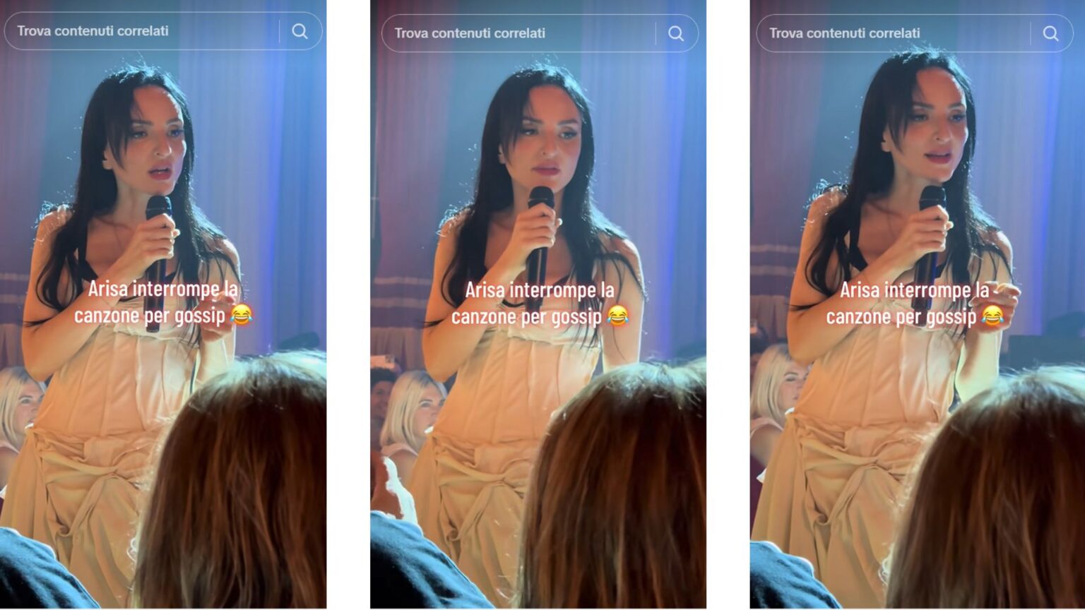 Arisa interrompe la sua canzone durante il concerto: il motivo fa ridere tutto il pubblico (e i social) Arisa ferma un suo concerto