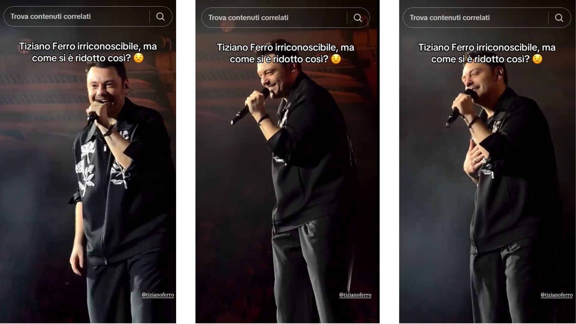 tiziano ferro 232 irriconoscibile nei video del suo ultimo concerto il web si 232 scatenato con insulti e body shaming da Screenworld.it tiziano ferro 232 irriconoscibile nei video del suo ultimo concerto il web si 232 scatenato con insulti e body shaming